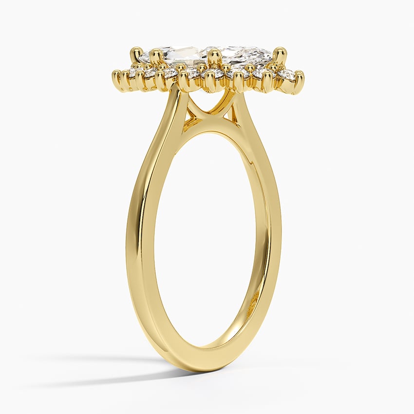 Sunburst Halo Engagement Ring - Brilliant Earth