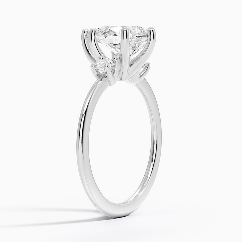 Thin Three Stone Diamond Ring