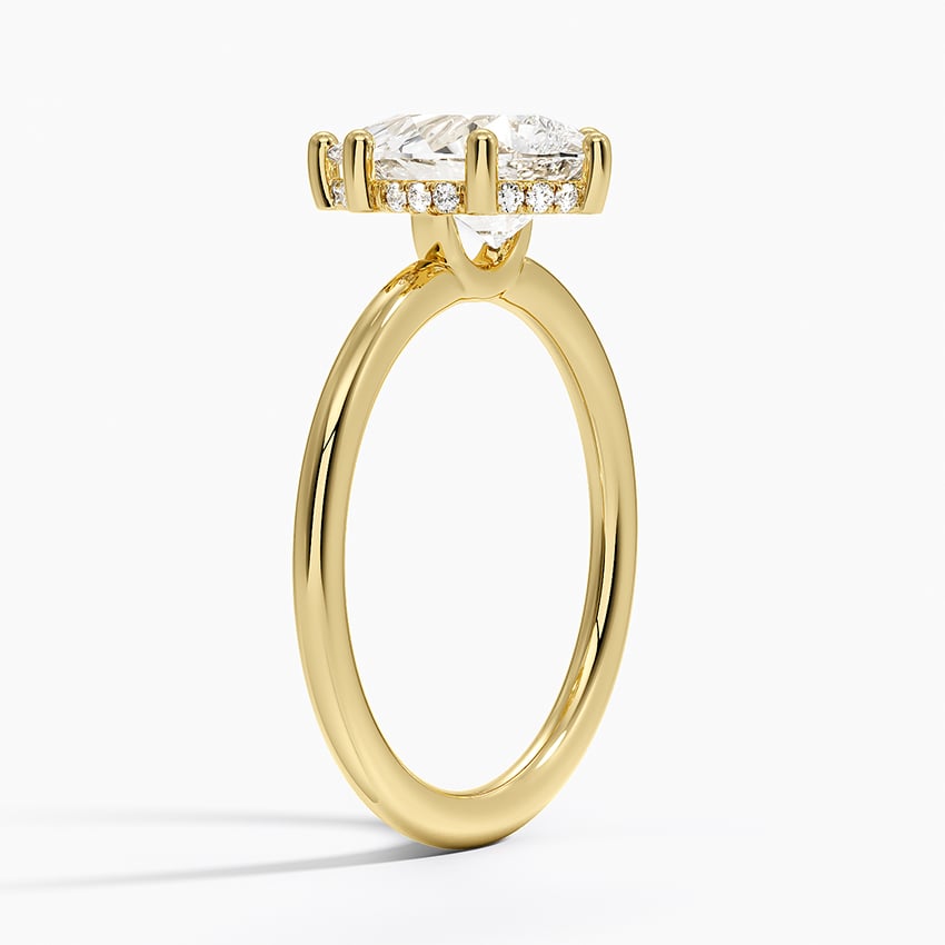 Flush Fit Hidden Halo Diamond Ring