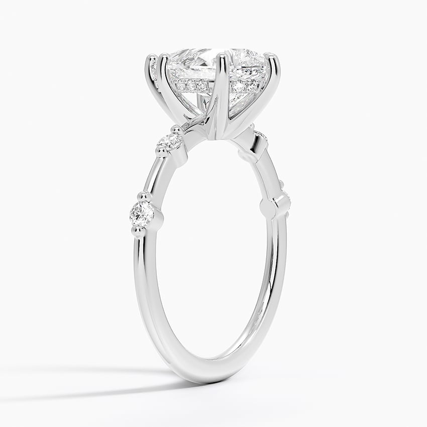 18K White Gold Aimee Hidden Halo Diamond Ring