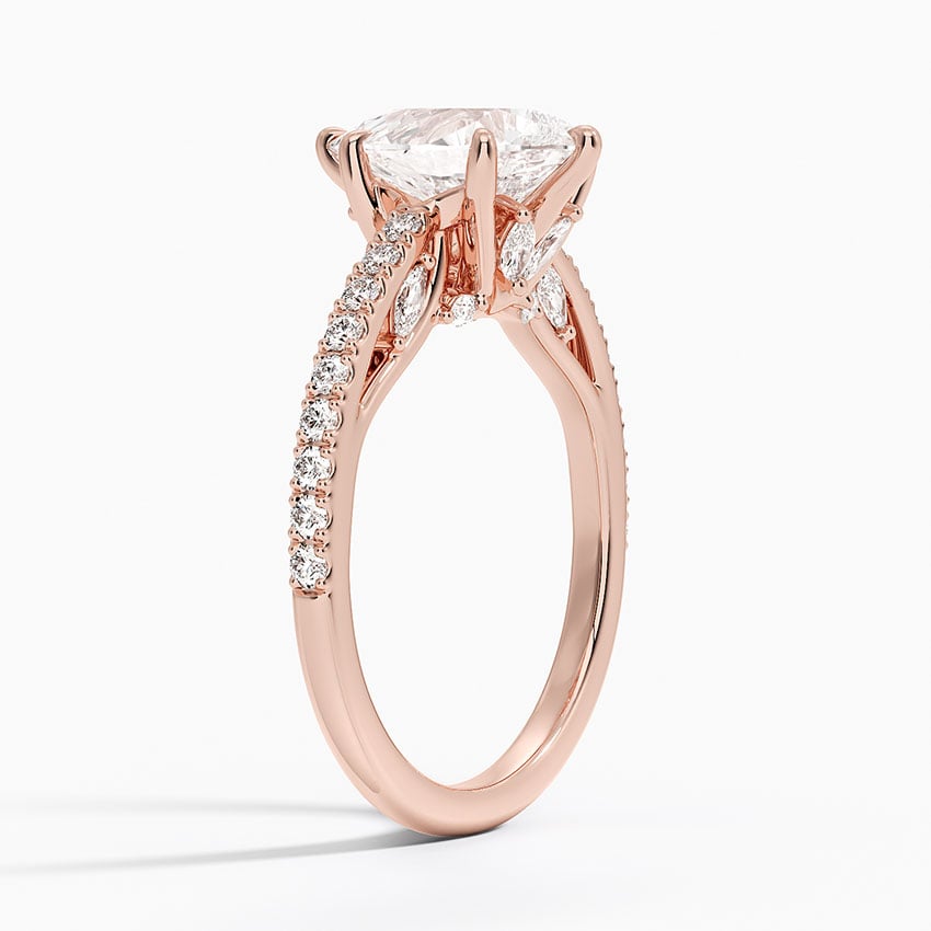 14K Rose Gold Secret Garden Adorned Gallery Diamond Ring (1/2 ct. tw.)