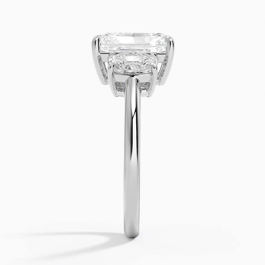 Luxe Faye Elongated Cushion Three Stone Diamond Ring (1 ct. tw.) in 18K White Gold