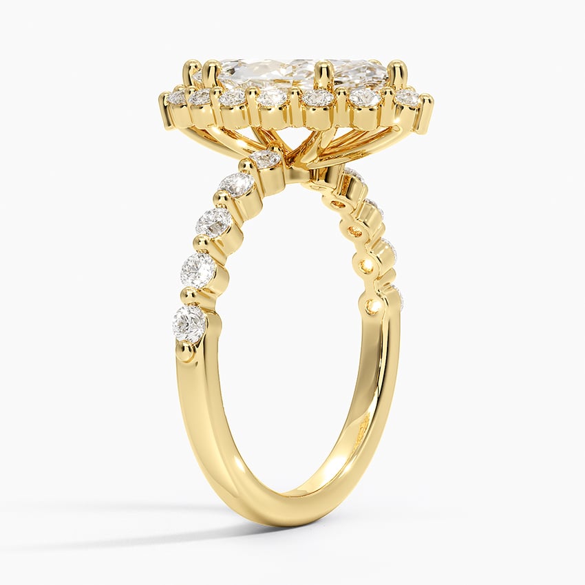 18K Yellow Gold Marseille Halo Diamond Ring (1/2 ct. tw.)