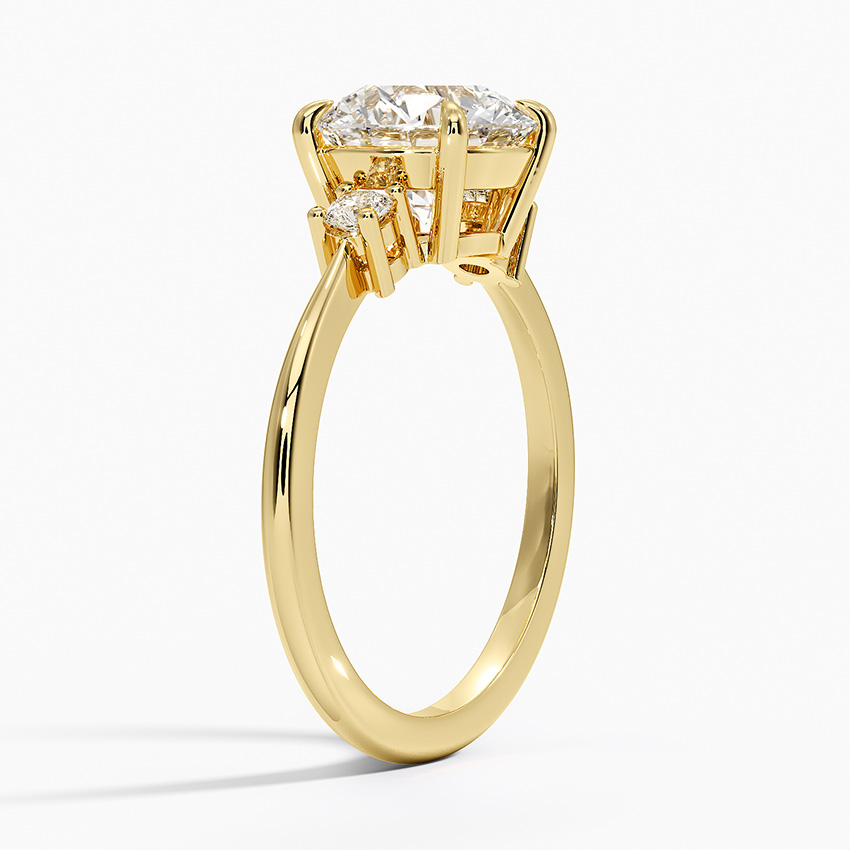 18K Yellow Gold Selene Three Stone Diamond Ring (1/10 ct. tw.)