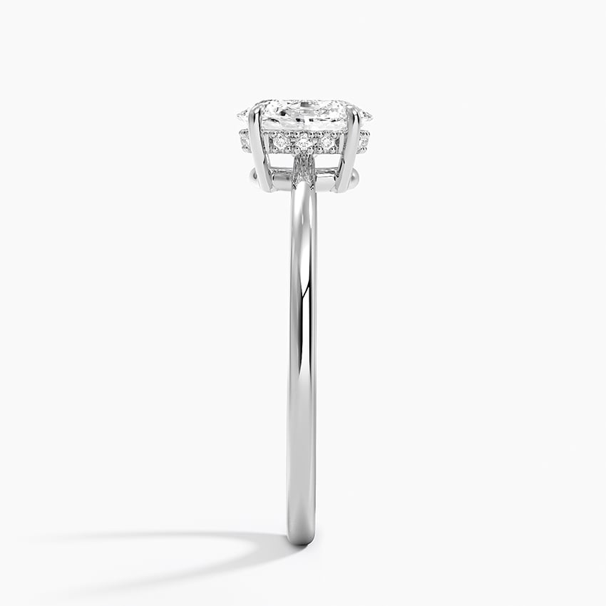 18K White Gold Elle Hidden Halo Diamond Ring