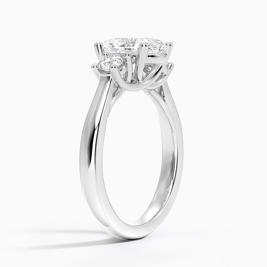 Three Stone Trellis Engagement Ring Setting