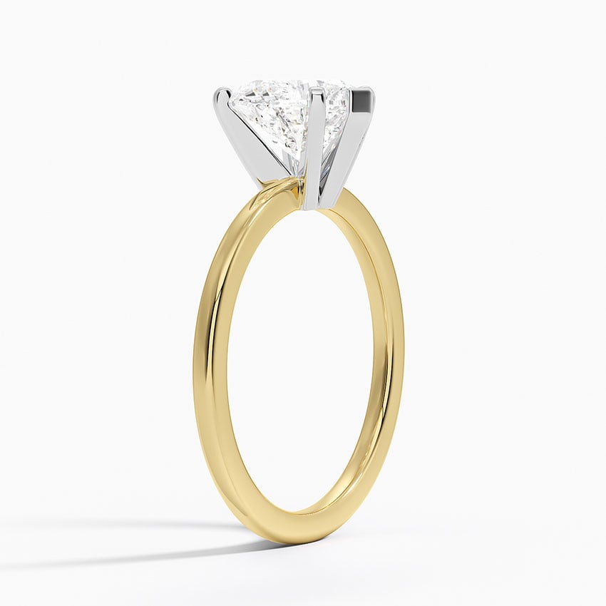 18K Yellow Gold Six-Prong Petite Comfort Fit 1.5mm Solitaire Ring