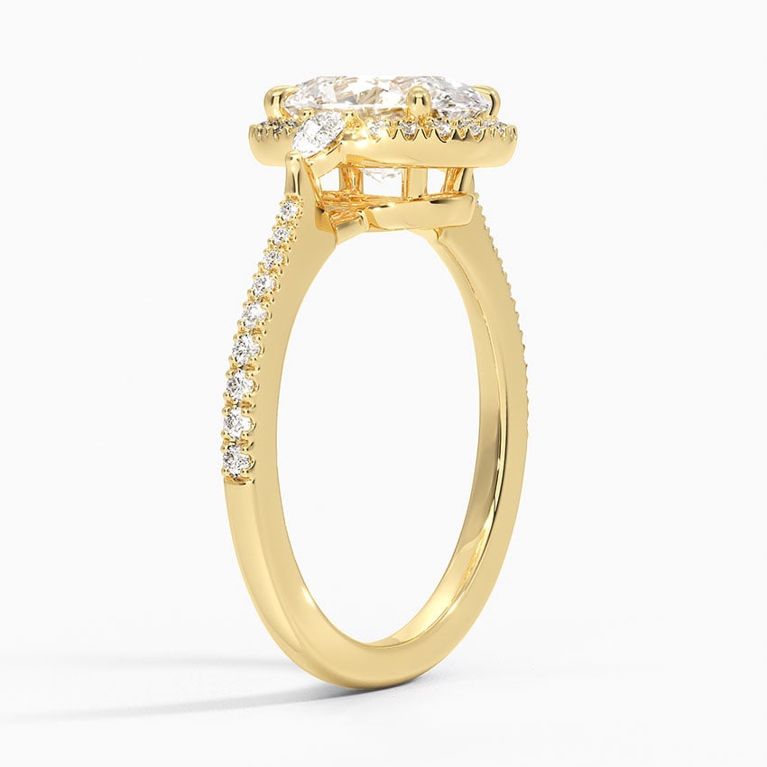18K Yellow Gold Luxe Aria Halo Diamond Ring (1/4 ct. tw.)