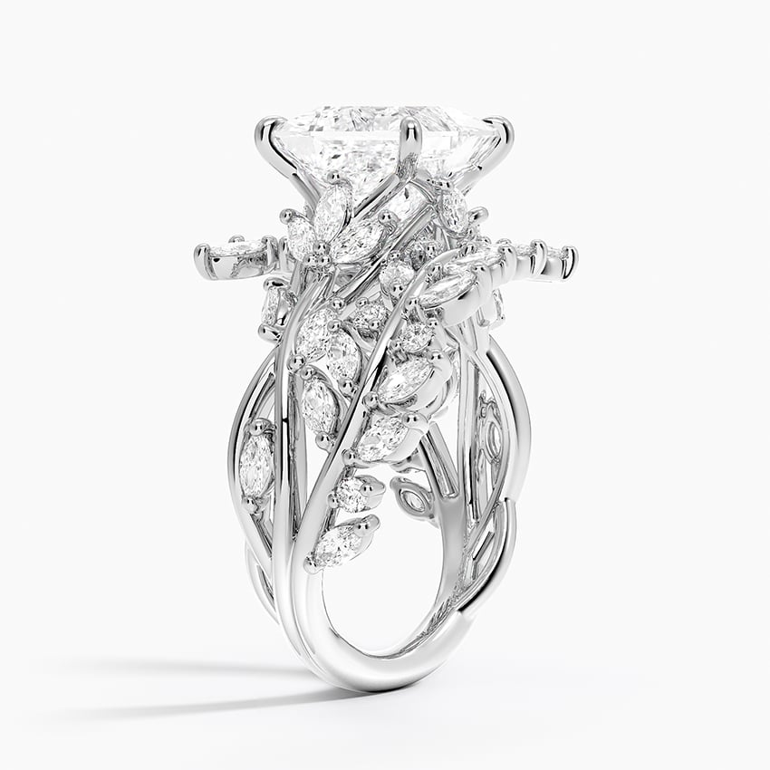18K White Gold Secret Garden Wrap Diamond Ring