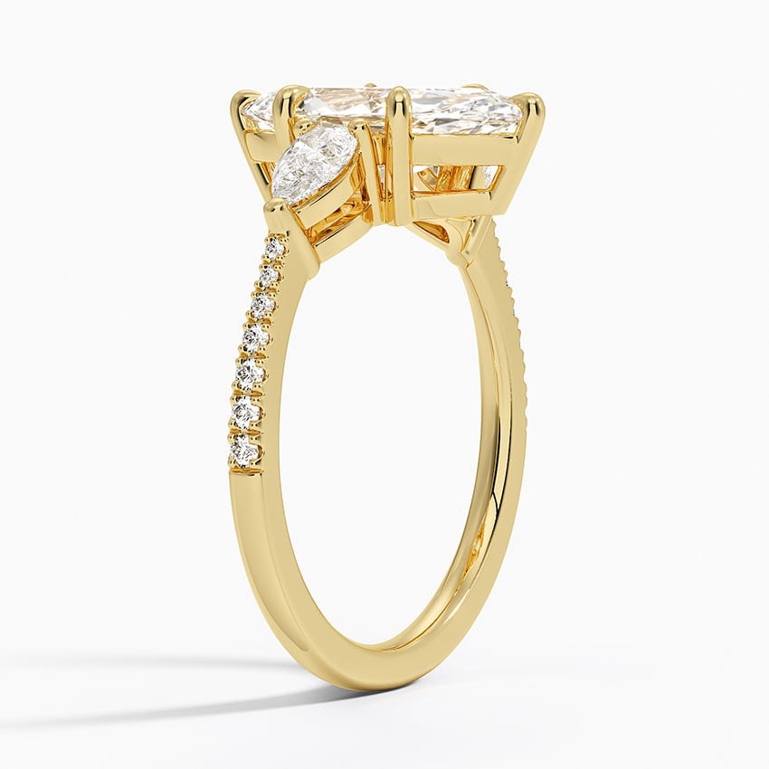 Opera Accented Three Stone Diamond Ring