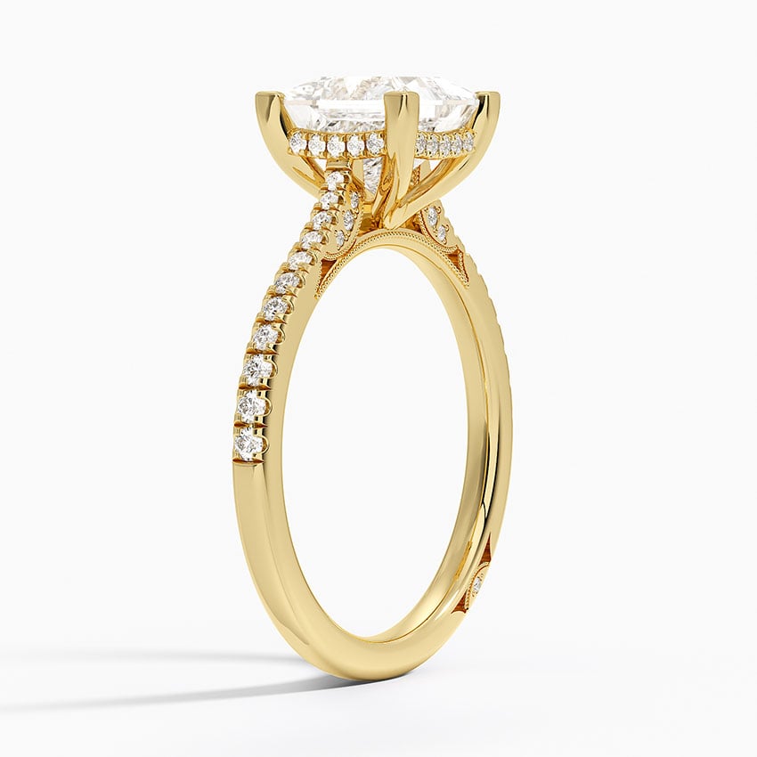 18K Yellow Gold Simply Tacori Cathedral Diamond Ring (1/4 ct. tw.)