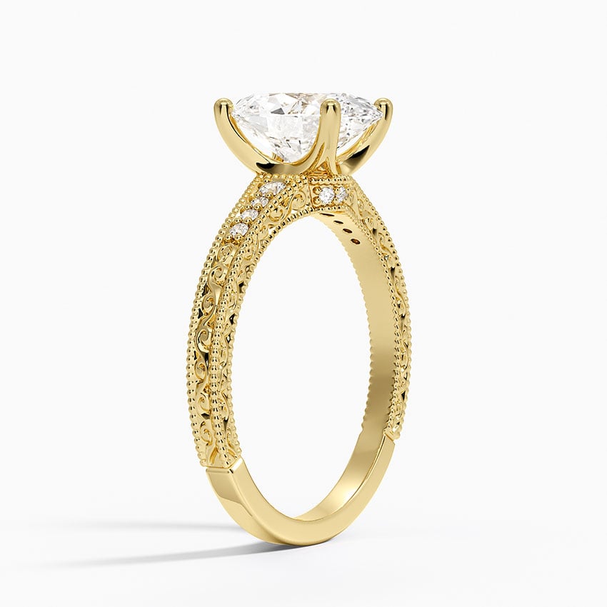 Luxe Hudson Ring - Engraved Diamond Ring