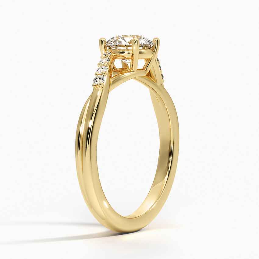 18KY Sapphire Chamise Diamond Ring (1/15 ct. tw.), large top view