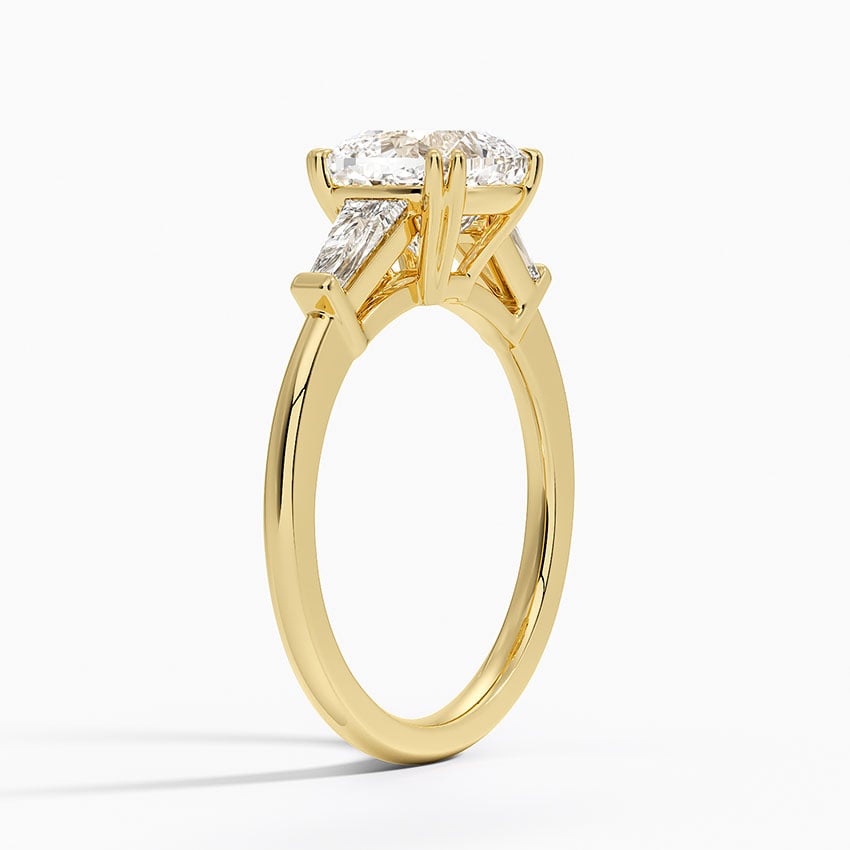 18K Yellow Gold Symphony Double Prong Three Stone Diamond Ring (1/2 ct. tw.)