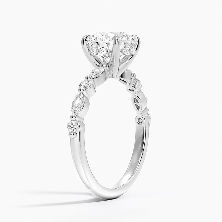 Platinum Versailles Hidden Halo Diamond Ring