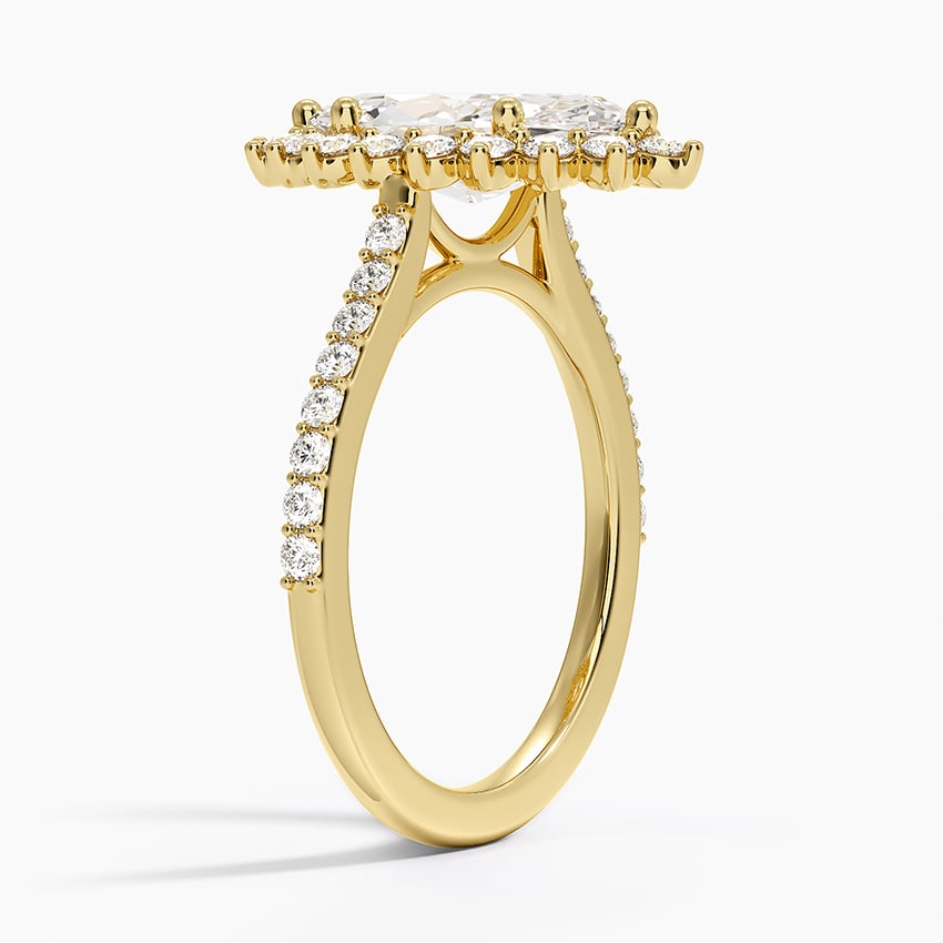 Luxe Sunburst Halo Diamond Ring - Brilliant Earth