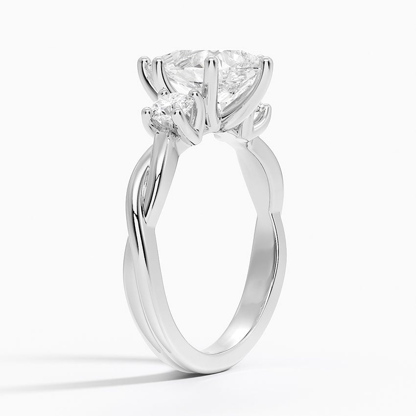 Twisted Vine Three Stone Diamond Ring