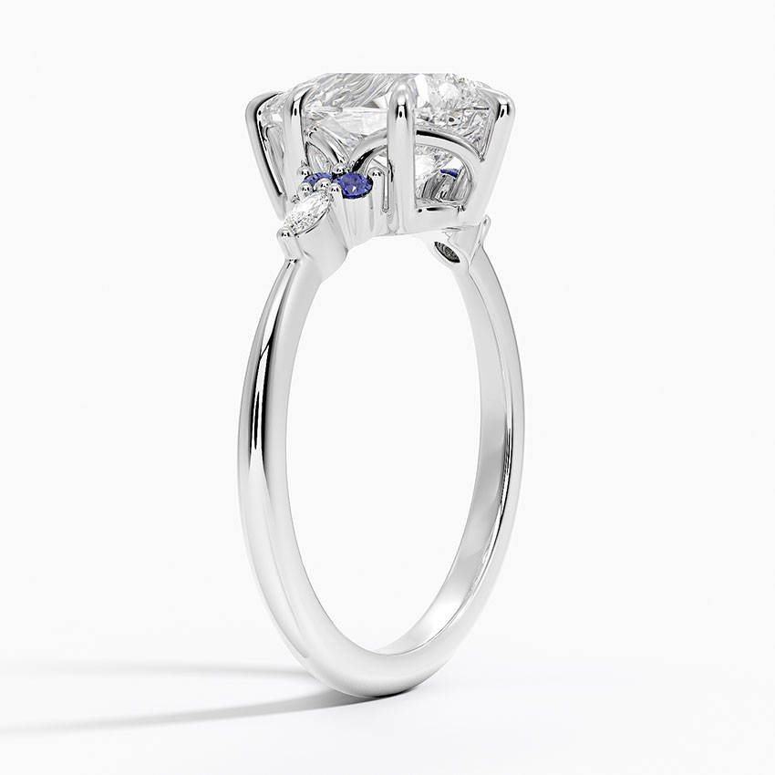 18K White Gold Nadia Sapphire and Diamond Ring