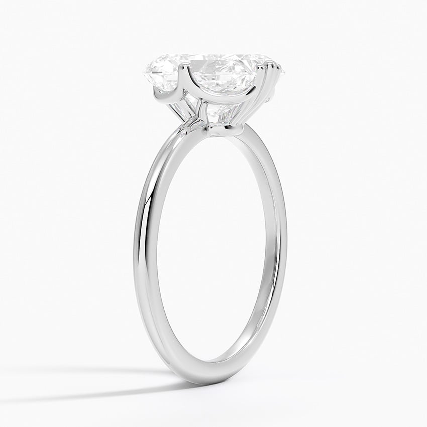 18K White Gold Samara Eight-Prong Solitaire Ring