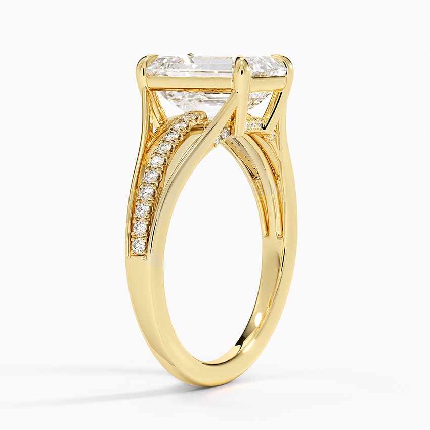 18K Yellow Gold Tressa Split Shank Diamond Ring