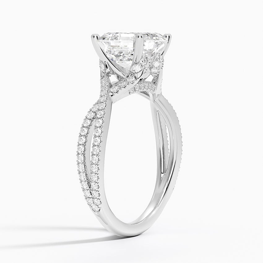 Twisting Split Shank Diamond Ring