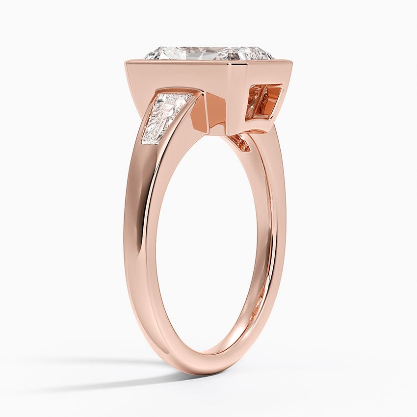 14K Rose Gold Hayes Three Stone Baguette Diamond Ring (1/2 ct. tw.)