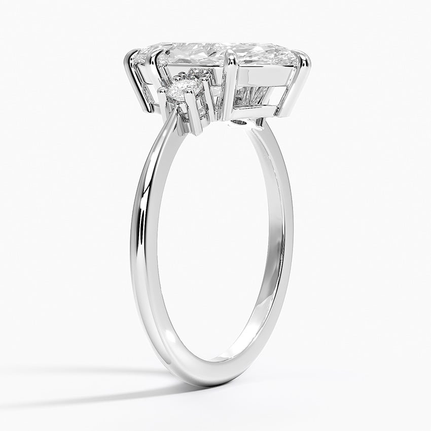 Three Diamond Engagement Ring - Selene