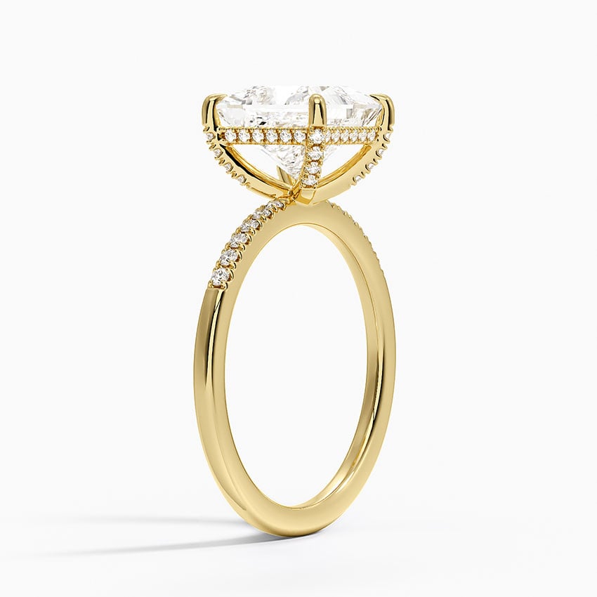18K Yellow Gold Viviana One-Quarter Coverage Diamond Ring