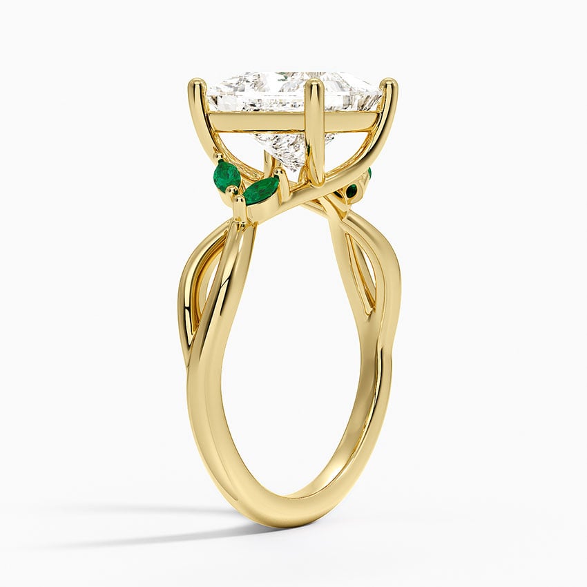 Engagement Ring With Emeralds