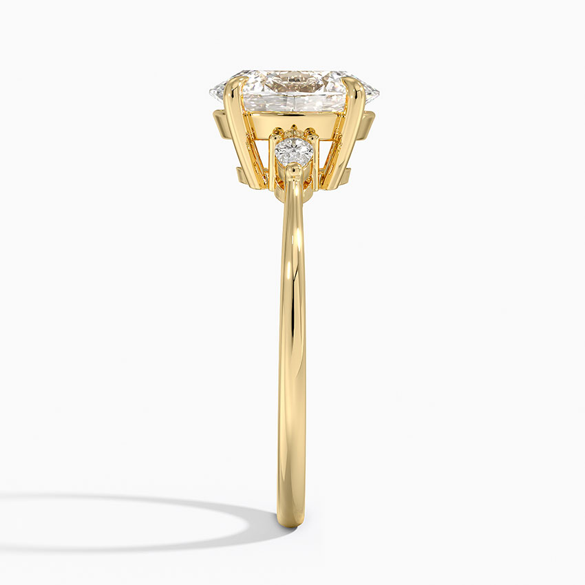 18K Yellow Gold Aria Three Stone Diamond Ring (1/10 ct. tw.)