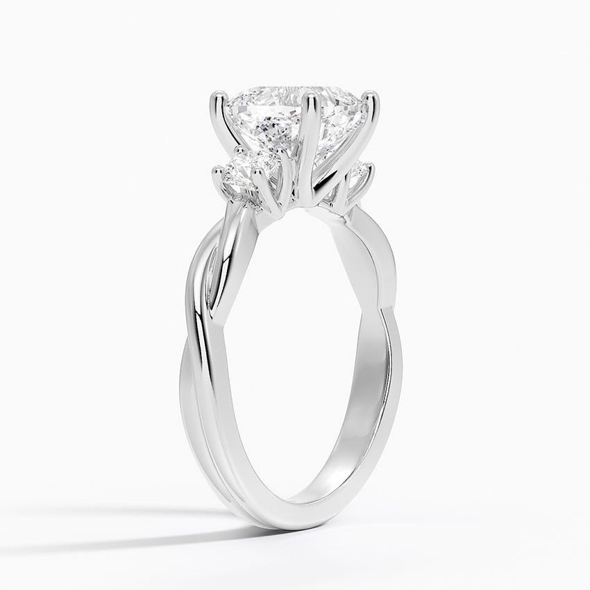 Twisted Vine Three Stone Diamond Ring