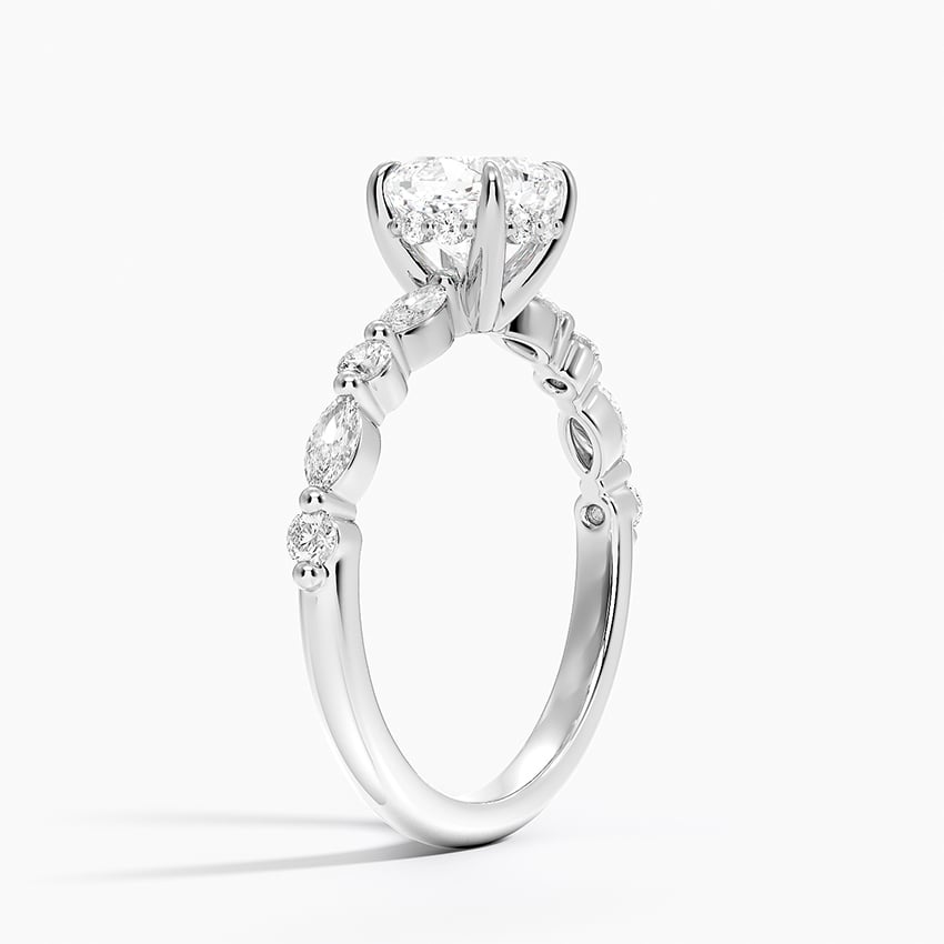 Platinum Versailles Hidden Halo Diamond Ring