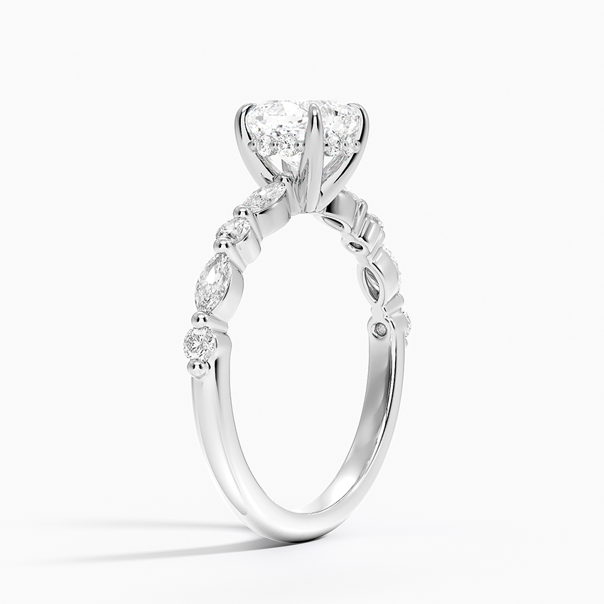 Platinum Versailles Hidden Halo Diamond Ring