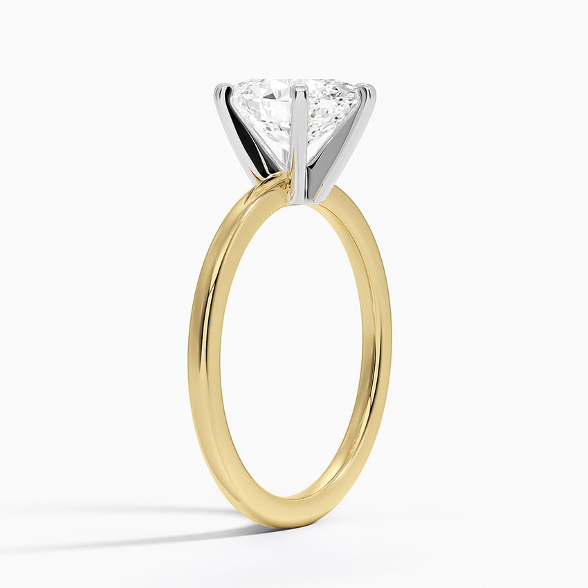 18K Yellow Gold Six-Prong Petite Comfort Fit 1.5mm Solitaire Ring