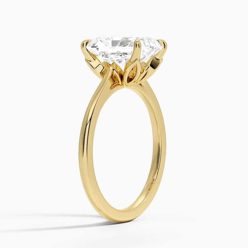 Floral Solitaire Engagement Ring