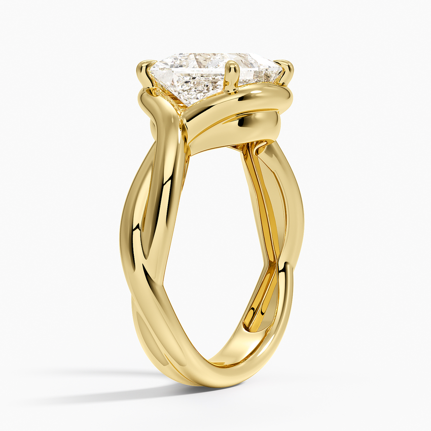 Bypass Twist Bezel Solitaire Diamond Ring