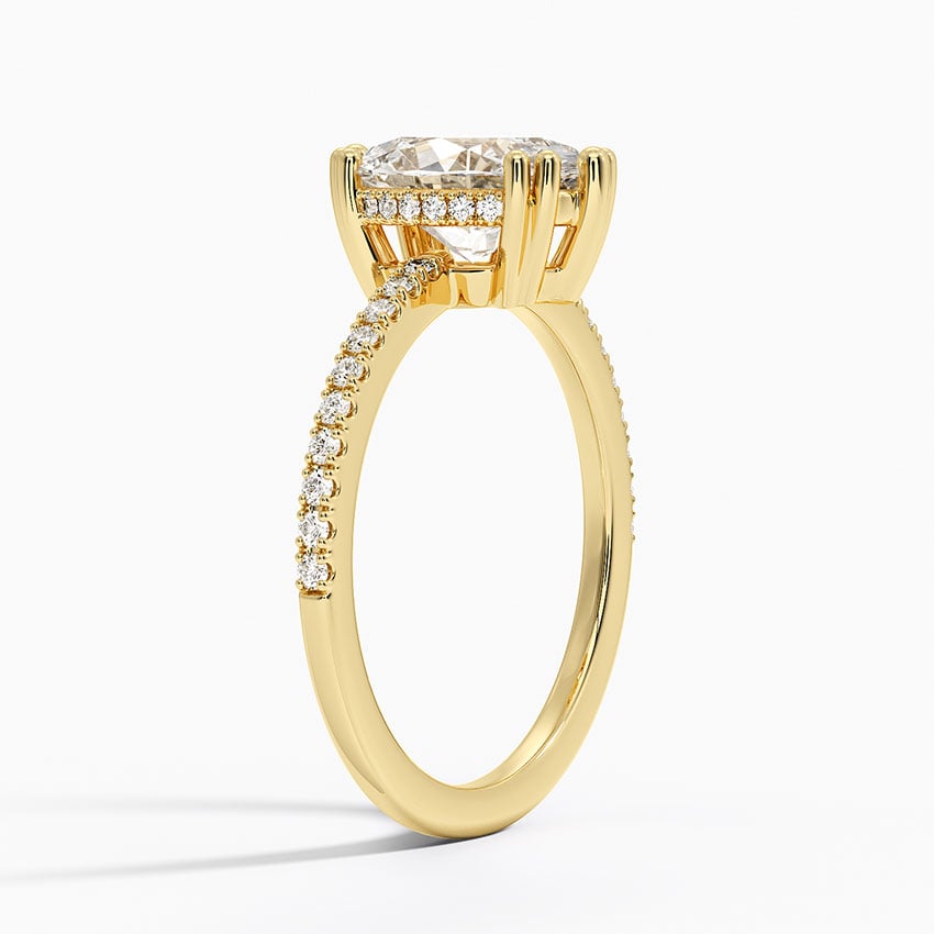 18K Yellow Gold Luxe Kalina Hidden Halo Diamond Ring
