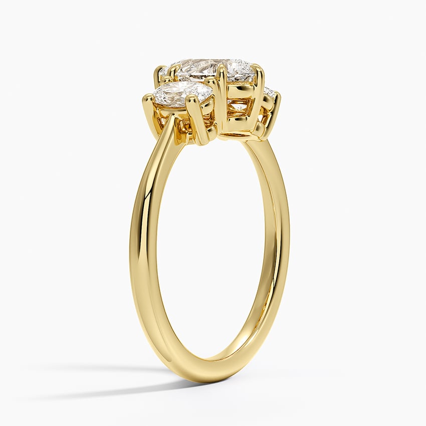 18K Yellow Gold Oval-Cut Three Stone Diamond Ring (1/2 ct. tw.)