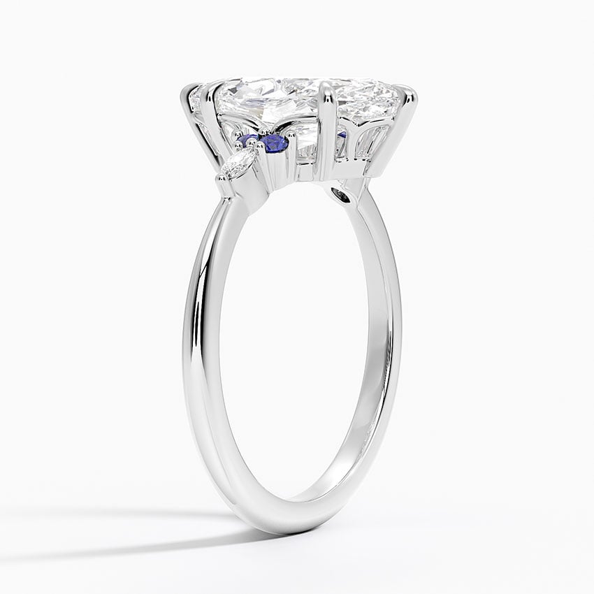 Platinum Nadia Sapphire and Diamond Ring