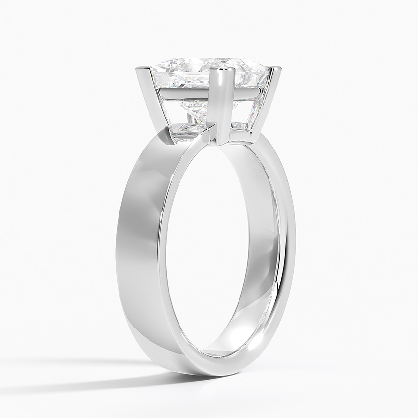 18K White Gold Parker Solitaire Ring