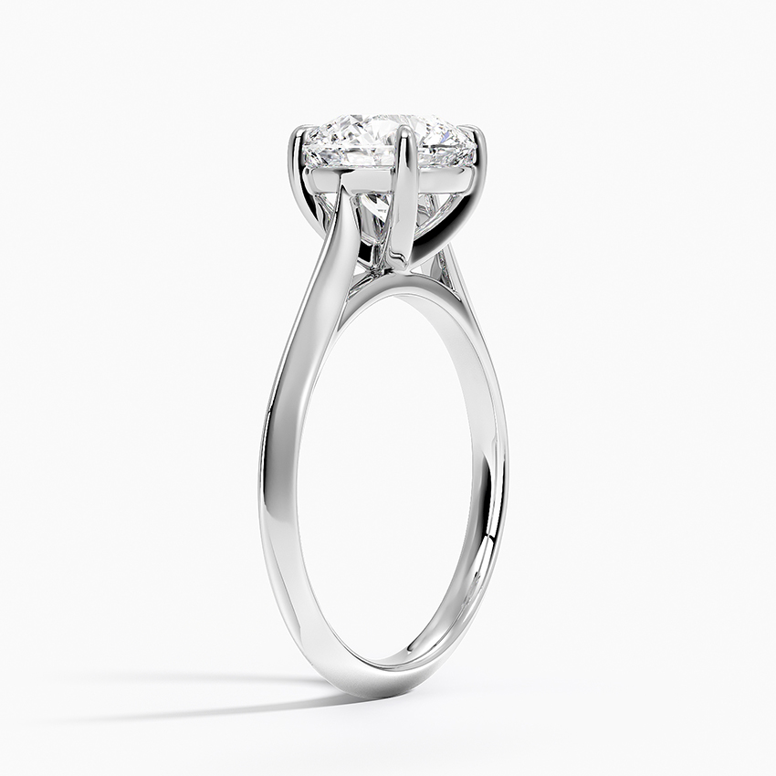 Platinum Piper Knife Edge Solitaire Ring