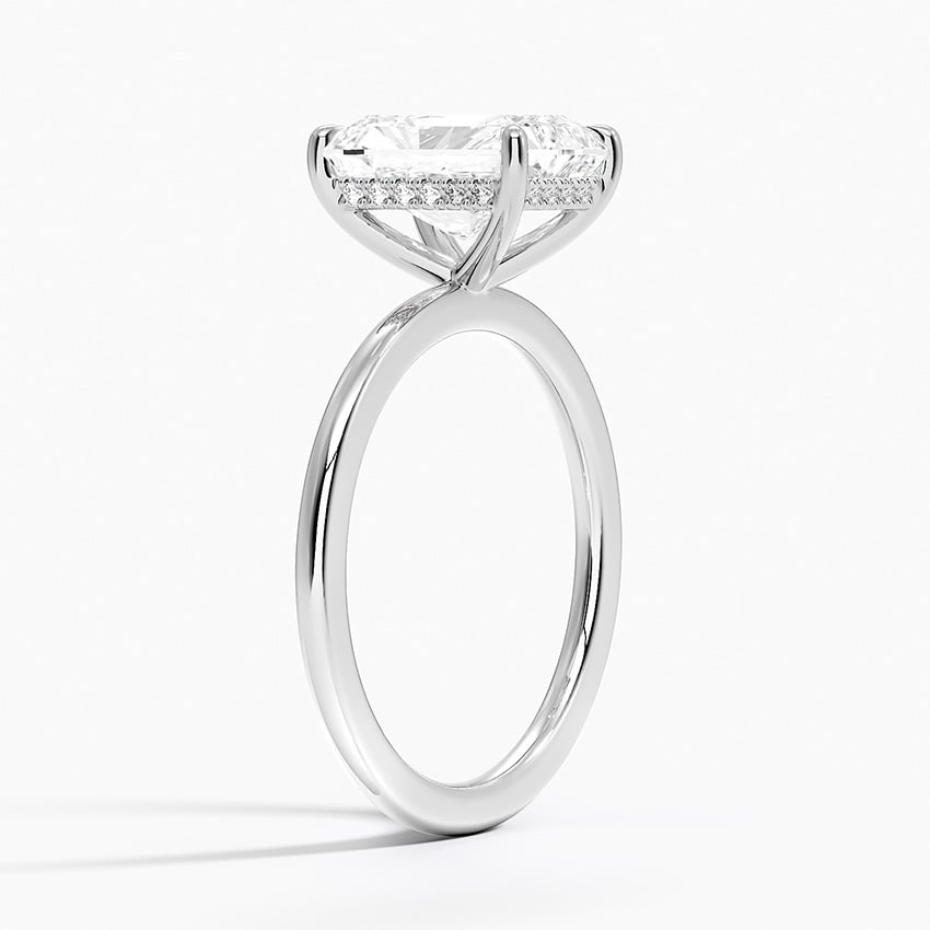 18K White Gold Audrey Perfect Fit Hidden Halo Diamond Ring