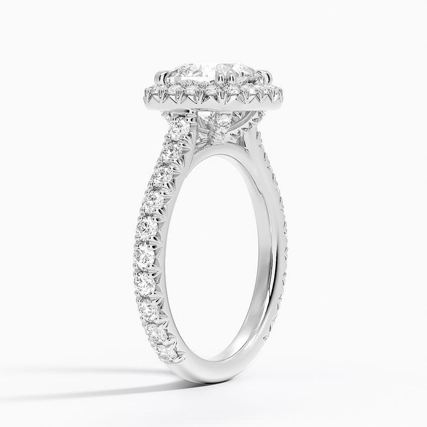 Luxe French Pavé Halo Ring