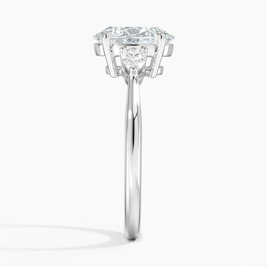 Platinum Petite Opera Three Stone Diamond Ring (1/4 ct. tw.)