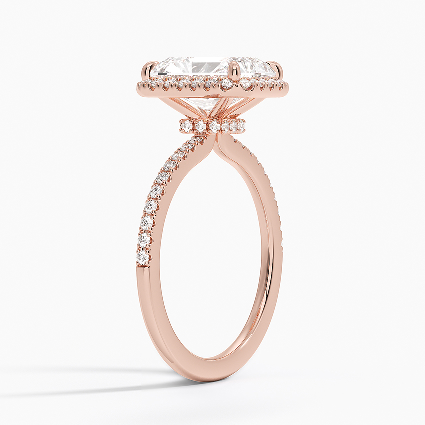14K Rose Gold Waverly Hidden Halo Diamond Ring