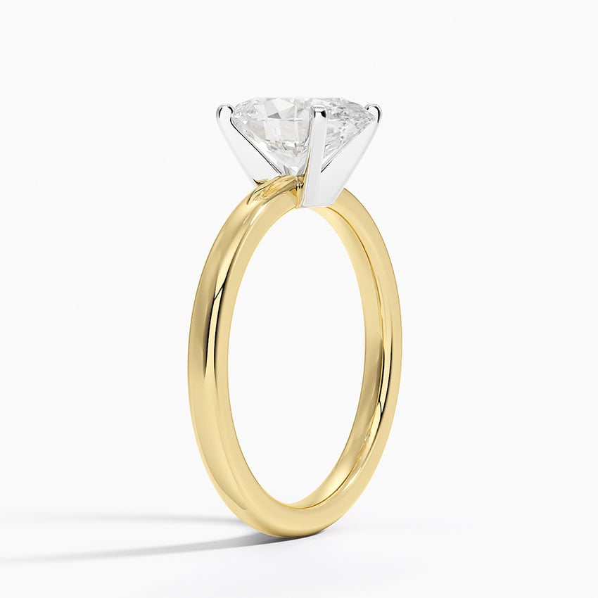 18K Yellow Gold Comfort Fit 2mm Solitaire Ring