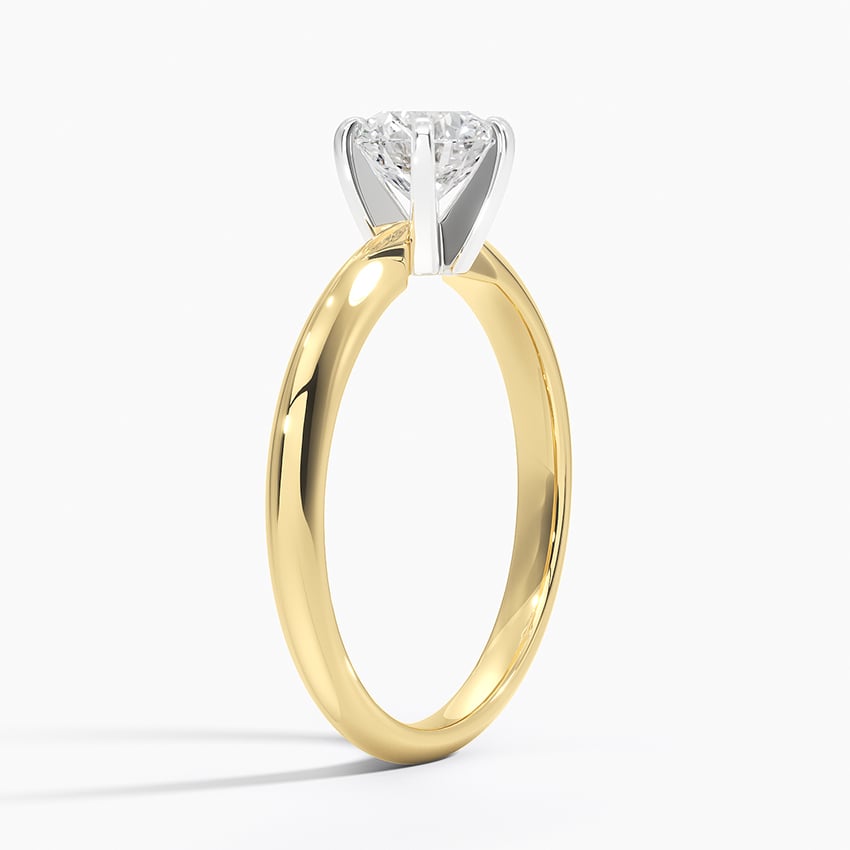 Lab Grown Sapphire Classic Six-Prong Solitaire Ring in 18K Yellow Gold