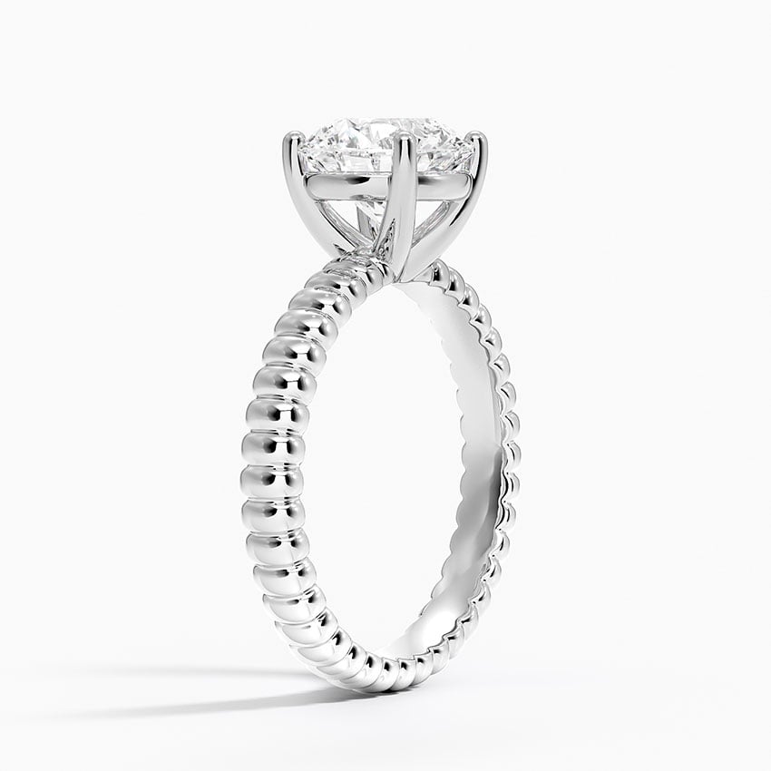 Platinum Petra Textured Solitaire Ring