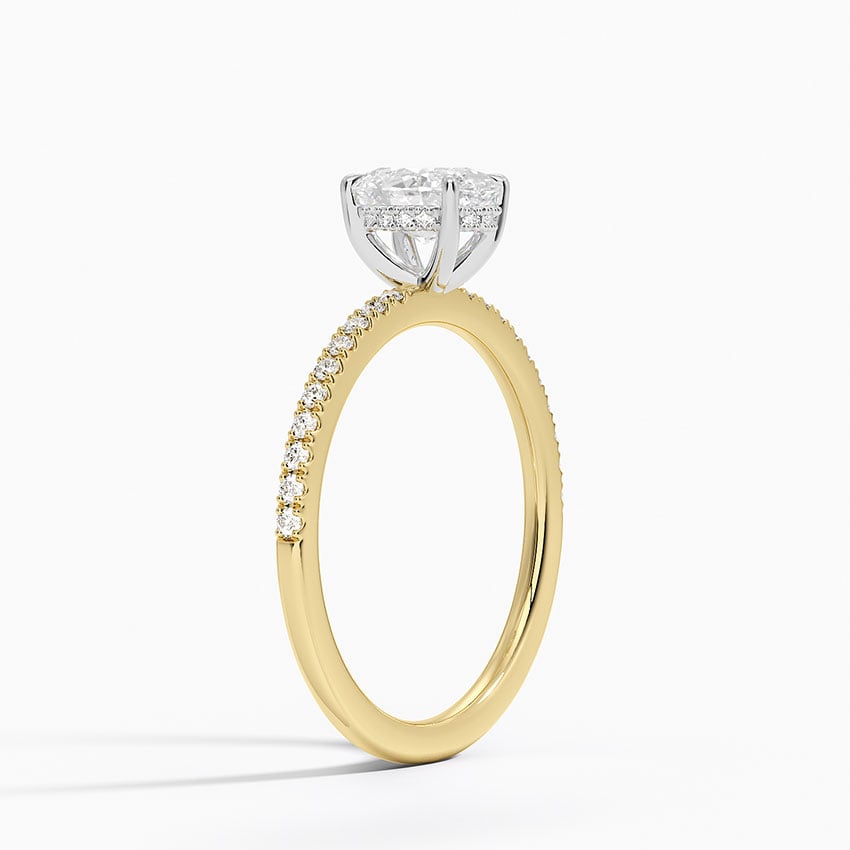 18KY Sapphire Mixed Metal Perfect Fit Diamond Ring, large top view