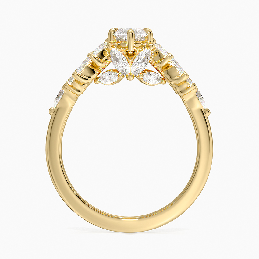 Grand Nadia Diamond Engagement Ring in 18K Yellow Gold